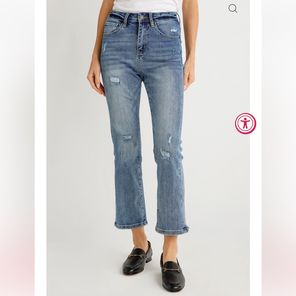 RISEN OG Straight Leg Jean Slightly Distressed Vintage Wash SIZE 11 Waist 30